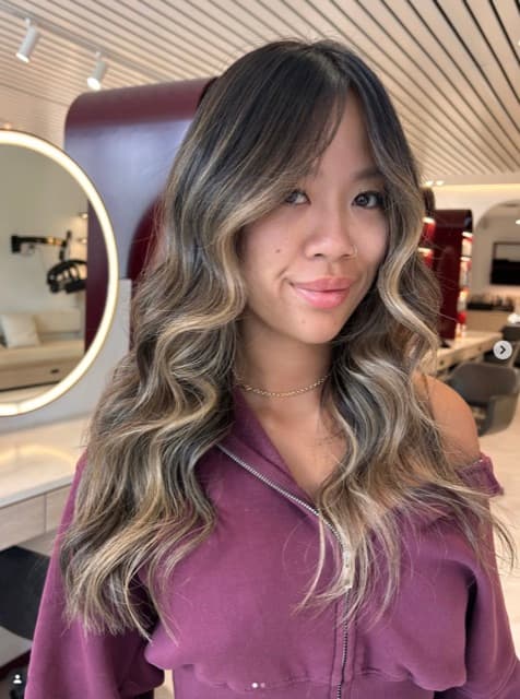 Glossy brunette and blonde blend by Lydia